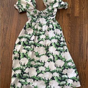 HILL HOUSE Ophelia Dress Night Bloom Size Large  Hydrangea Nap Dress Cottage
